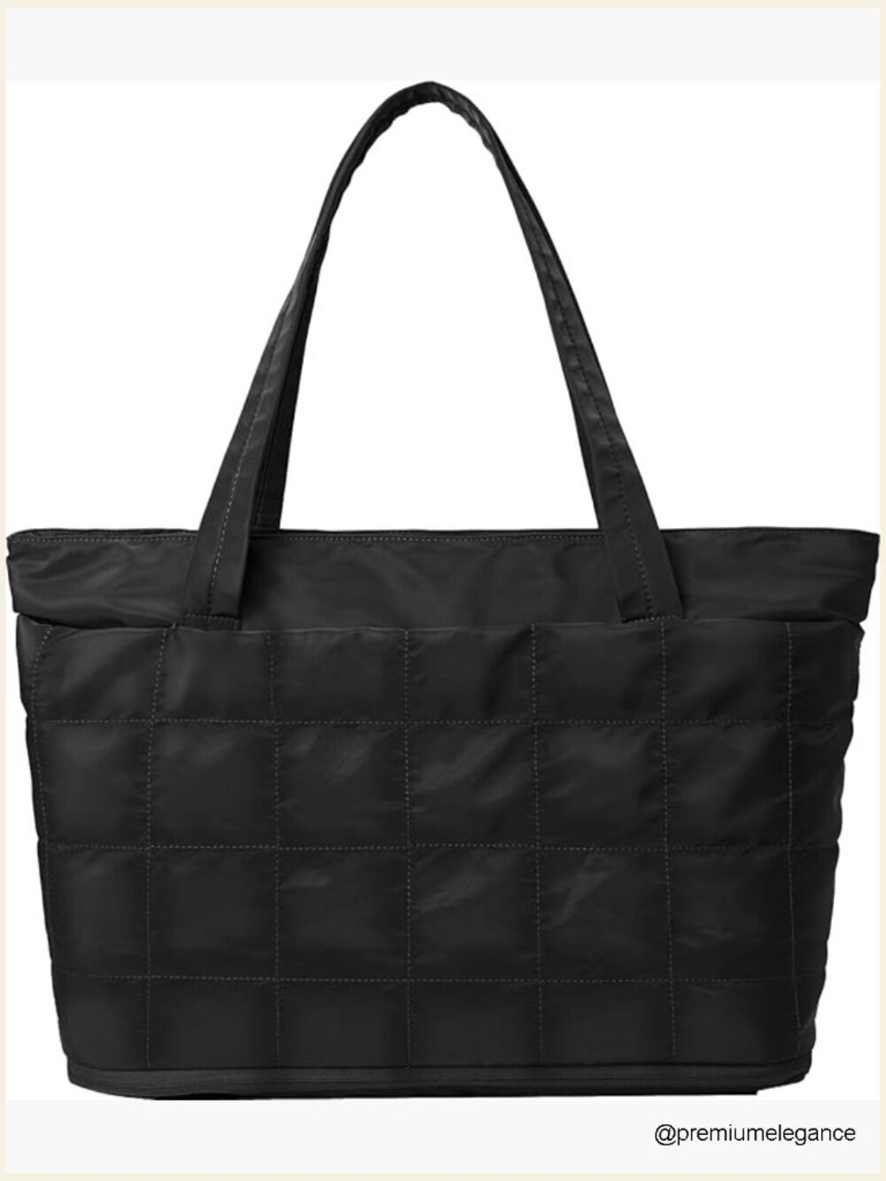 Lightweight Quilted Tote Bag Expandable Shoulder Bag with Zipper for Work